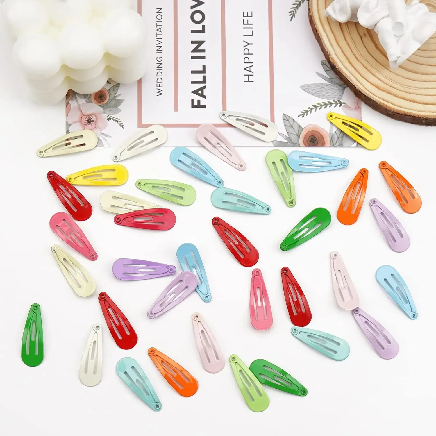 100Pcs Small Hair Clips for Little Girls, Baby Infant 3cm Candy Color Hair Clips Barrettes for Toddlers H