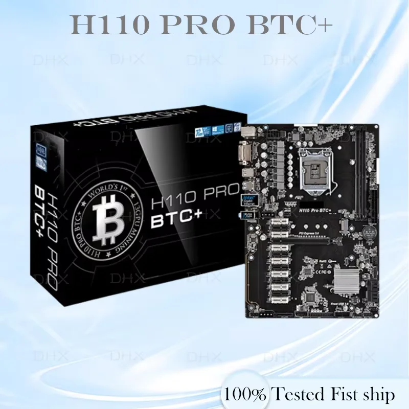 For ASROCK H110 PRO BTC+ Motherboard 32GB PCI-E3.0 M.2 LGA 1151 DDR4 ATX H110 Mainboard 100% Tested Fully Work be Fast Ship DH