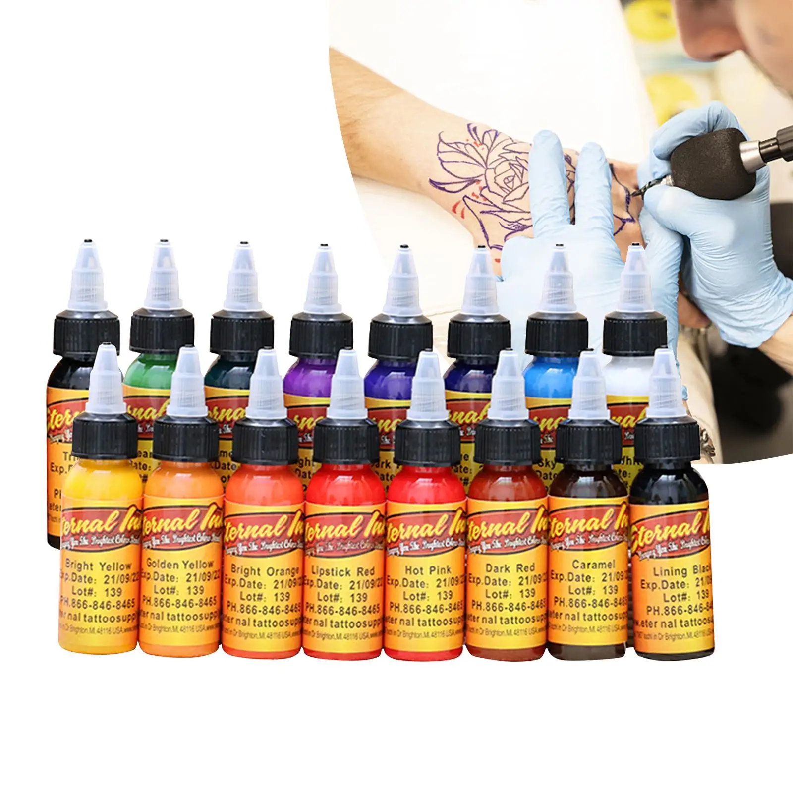 

16 Colors Ink pigment Pigment 1oz (30ml) High Quality for skin