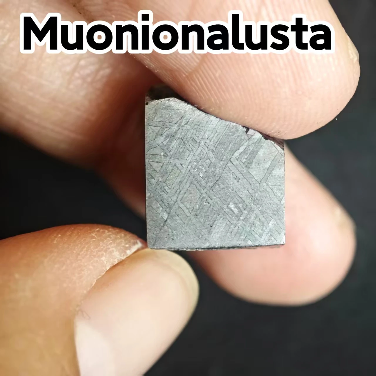 Rare Muonionalusta Meteorite Specimen With Original Crust Intact Home Falling Stone Decorative Collectible Ornaments Gifts 10g