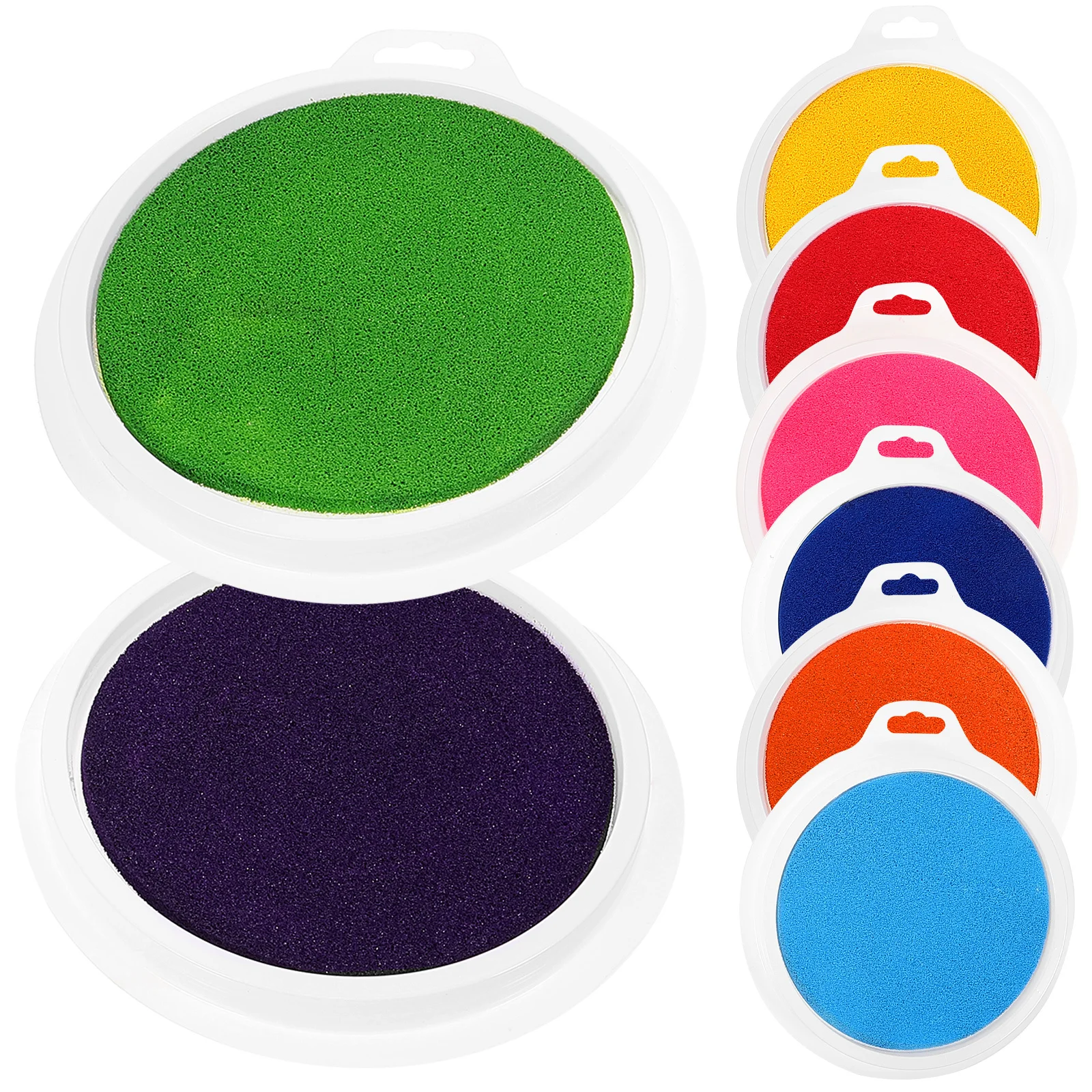 8Pcs Washable Ink Pads for Unisex Kids Creative Stamping Fun Palm Painting Inkpad Set for Kindergarten DIY Art Craft Activities