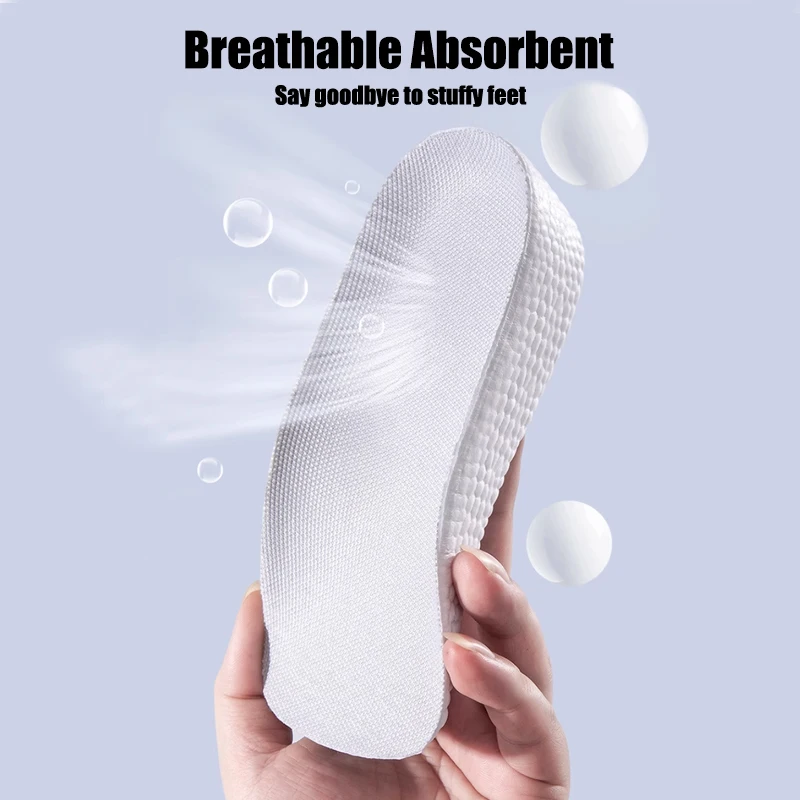 Height Increase Insoles for Shoes Men Women Orthopedic Insoles Sport Arch Support Heel Lift Shoe Pad Taller Memory Foam Template