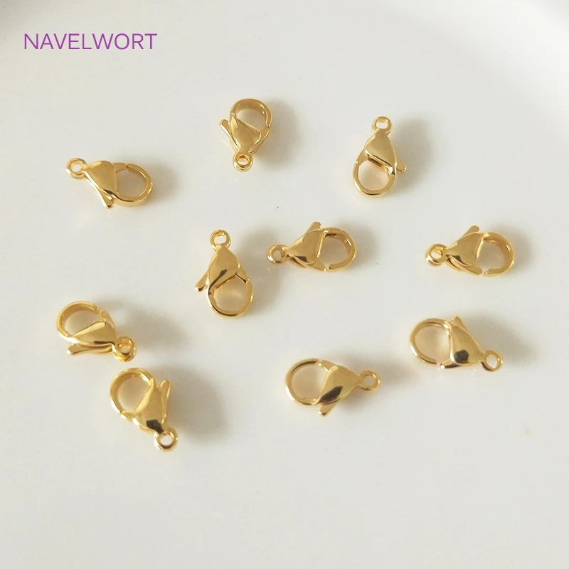 High Quality 10mm/12mm Lobster Clasps 6mm Exquisite Round Spring Clasps,For DIY Jewelry Necklace Bracelet Making Accessories