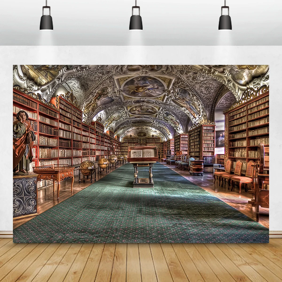 Fabric Ancient Medieval Library Photography Backdrop Old Famous Bookshelves Wizard Magic Bookshelf Backdrop Photo Booth Props