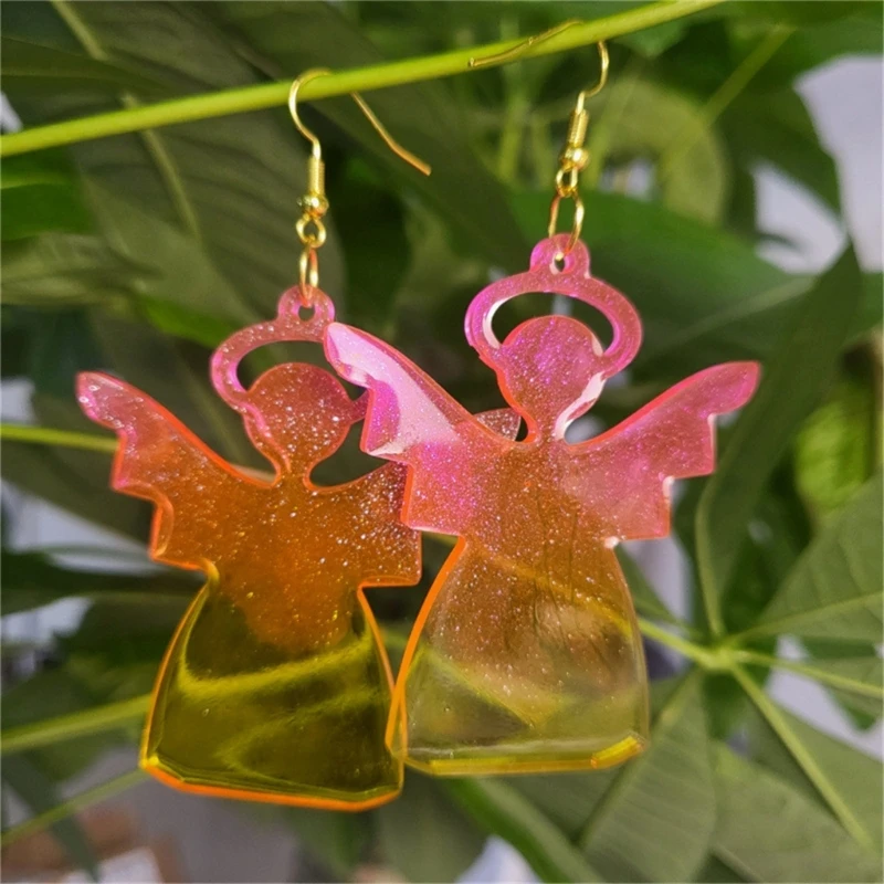 Flexible Silicone Molds Earrings Molds Various Pattern Pendant Molds Keychain Mould Suitable for Hand-Making Enthusiasts