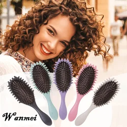 1pcs Curl Styling Tangled Boar Bristle Hair Comb Massage Comb Detangle Hair Styler Shaping Defining Salon Barber Styling Tool