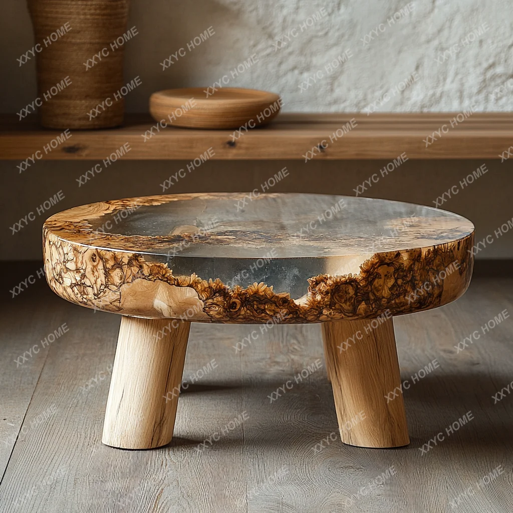 TT Epoxy resin river table coffee table creative personality small apartment living room home simple modern light luxury table 0
