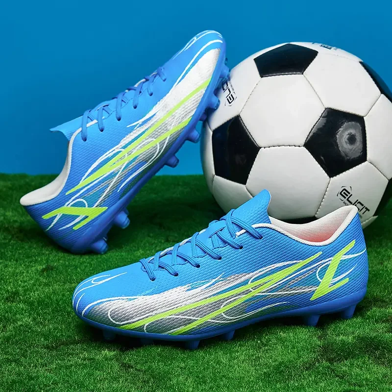 

AG TF Soccer Boots Long Turf Stud Design Outdoor Sports Training Anti Slip Wear Resistant Breathable Lawn Sneakers
