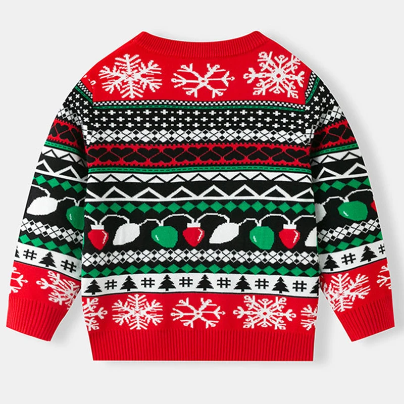 2025 عيد ميلاد سعيد لطيف نمط عيد الميلاد الاطفال ديناصور سترة بلوفر مغزول السنة الجديدة طفل سترة عادية فتاة الصبي سترة