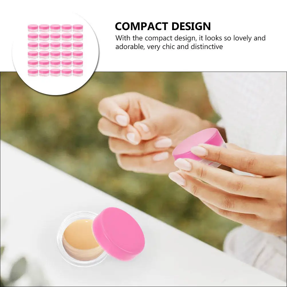 

Набор из 55 многоразовых пластиковых баночек для крема и масок для лица, компактные дорожные емкости для косметики и образцов, органайзер для хранения