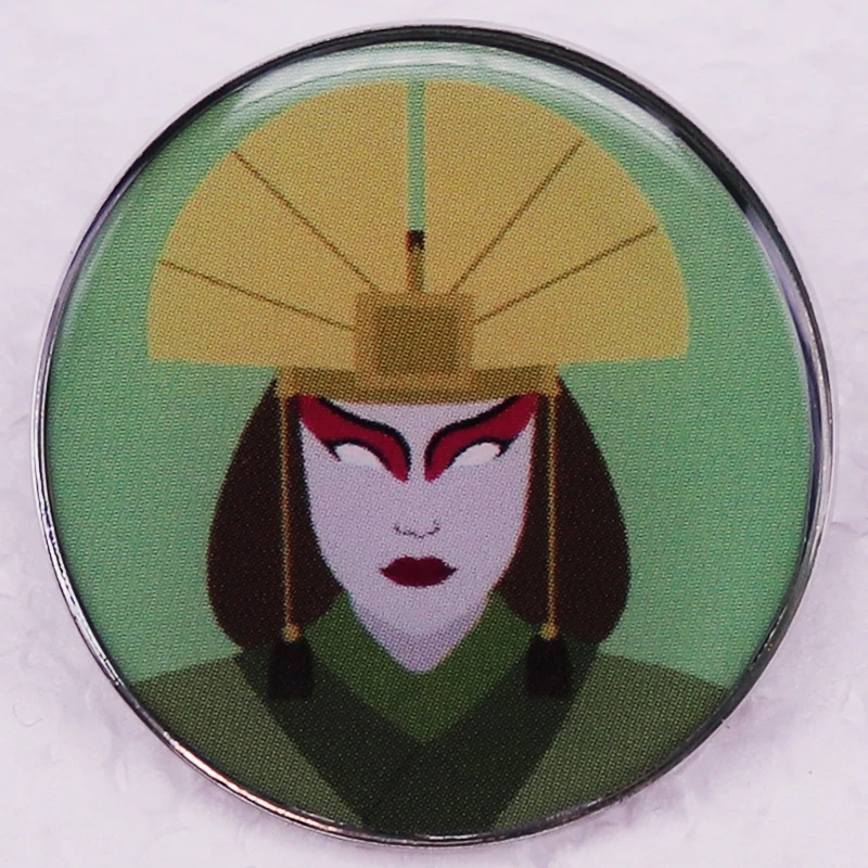 Avatar Kyoshi Enamel Pin Button Badge No Justice No Peace