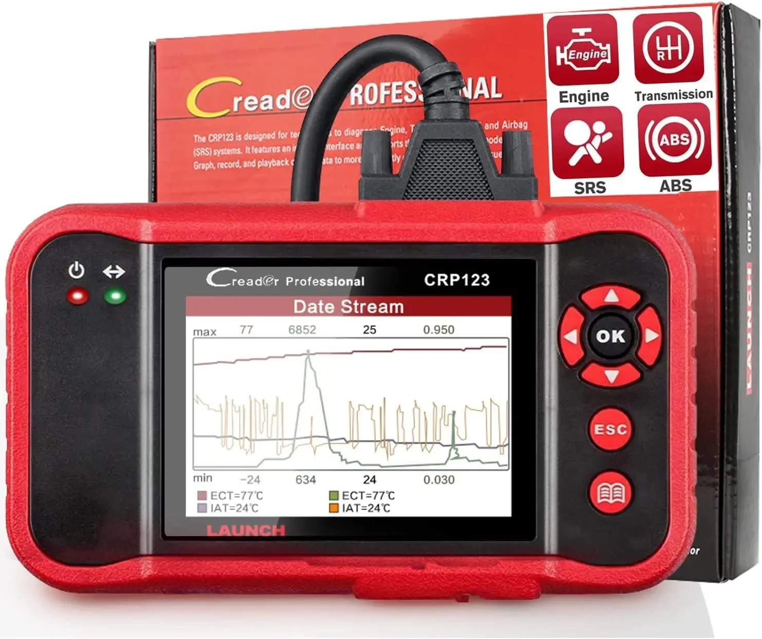 100% Original Launch Creader CRP123  V 2.0 auto diagnostic scanner Code Reader Launch CRP 123  V2.0 OBD2 EOBD Scanner