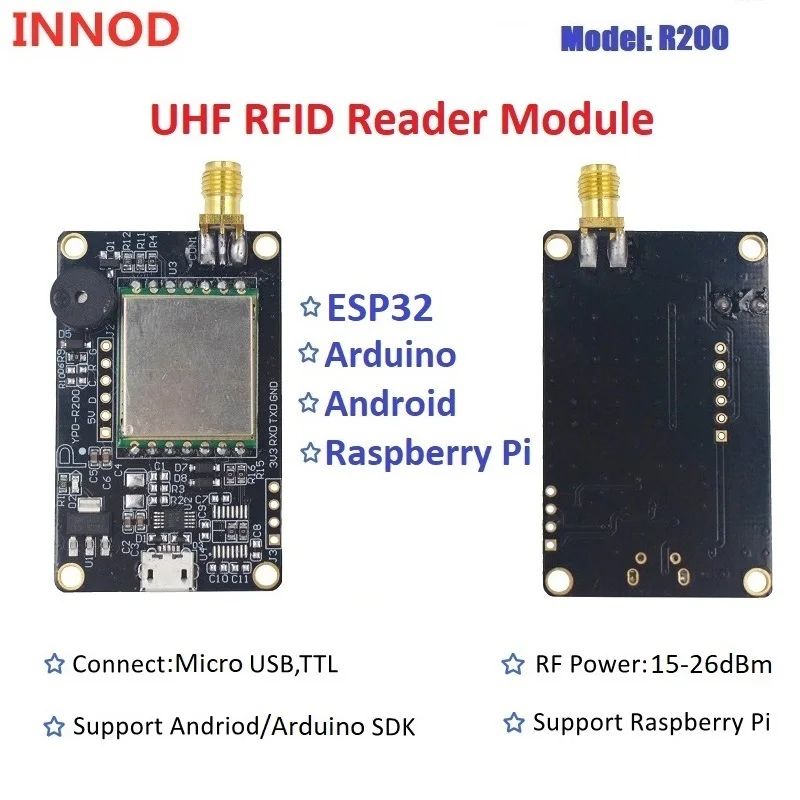 Imagem -04 - Módulo Rfid de Longo Alcance com Usb Uhf Epc Gen2 Iso180006c Tags Leitor Leitor ue 868mhz 915mhz Chip R200