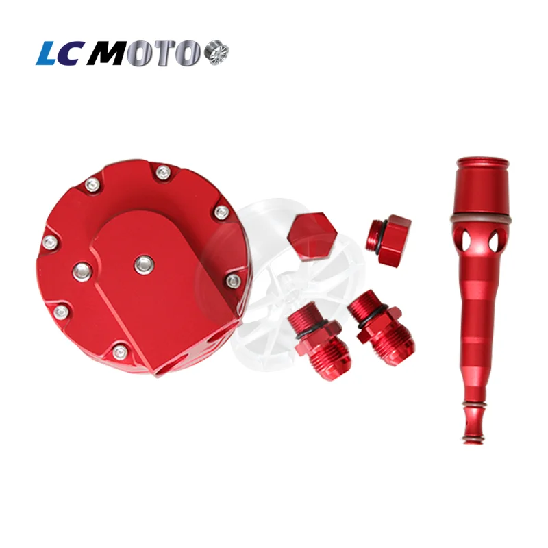 CNC Billet Oil Cooler Filter Lid Cover Cap AN10 Fittings 2 Sensor Ports for BMW M52 M54 M56 E46 E39 E60 E61 X3 X5 Z3 Z4