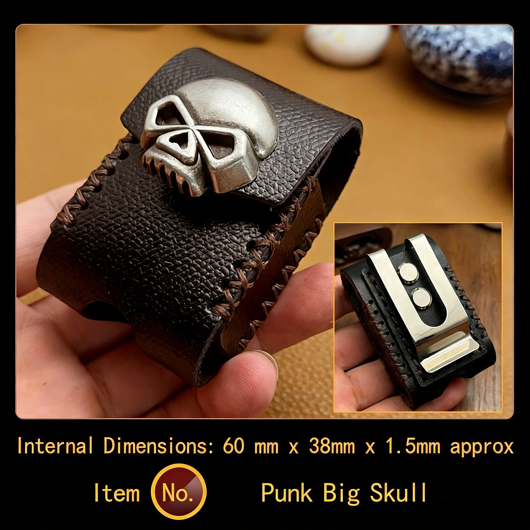 Portable Brown Waist Lighter Leather Case Box, Ordinary Lighter Protective Cover for ZORRO ZIPPO