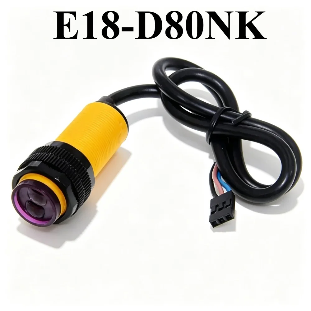 E18-D80NK Infrared Obstacle Avoidance Photoelectric Sensor Proximity Switch 3-80cm Detection Range Adjustable D80NK