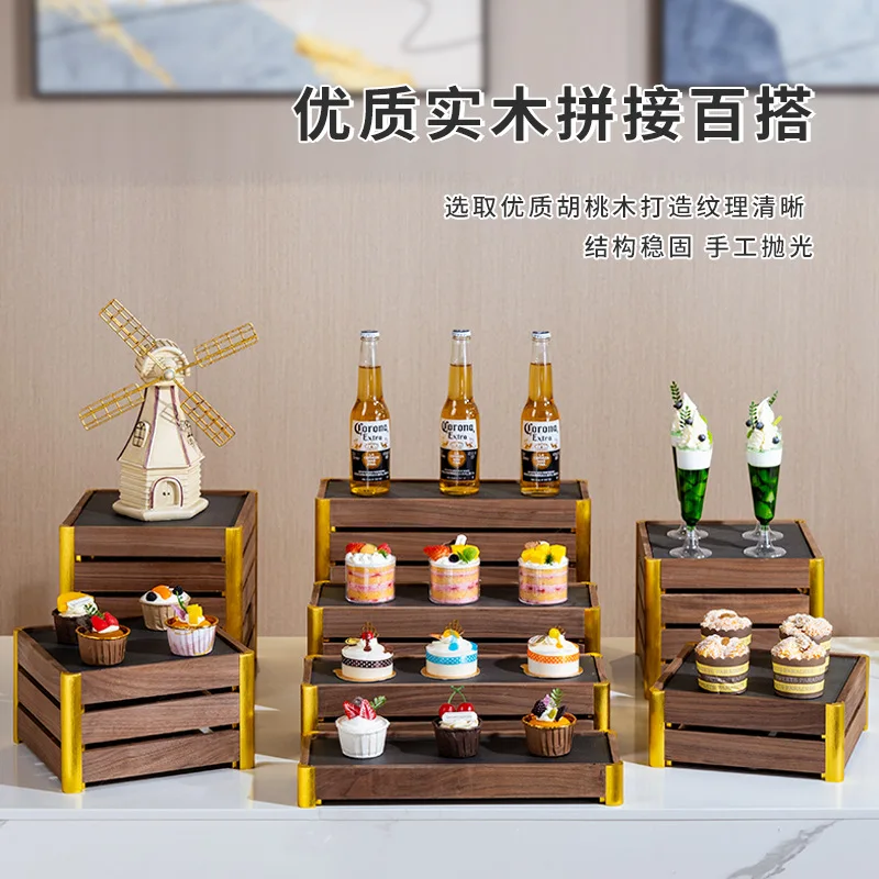 

Hotel Buffet Restaurant Dessert Table Display Stand Premium Cold Food Tea Break Ornament Sushi Dim Sum Rack Set Table