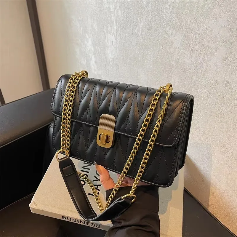 

Vintage Crossbody Bag - Designer Textured Leather Tote Square Satchel Solid Color Commuter Shopping Party Casual Shoulder Purse