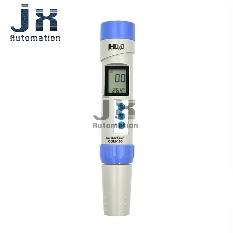 HM Digital COM-100 Waterproof 3-in-1 EC/TDS /Temp Tester with ATC Automatic Calibration and Datahold for Water Quality Testing