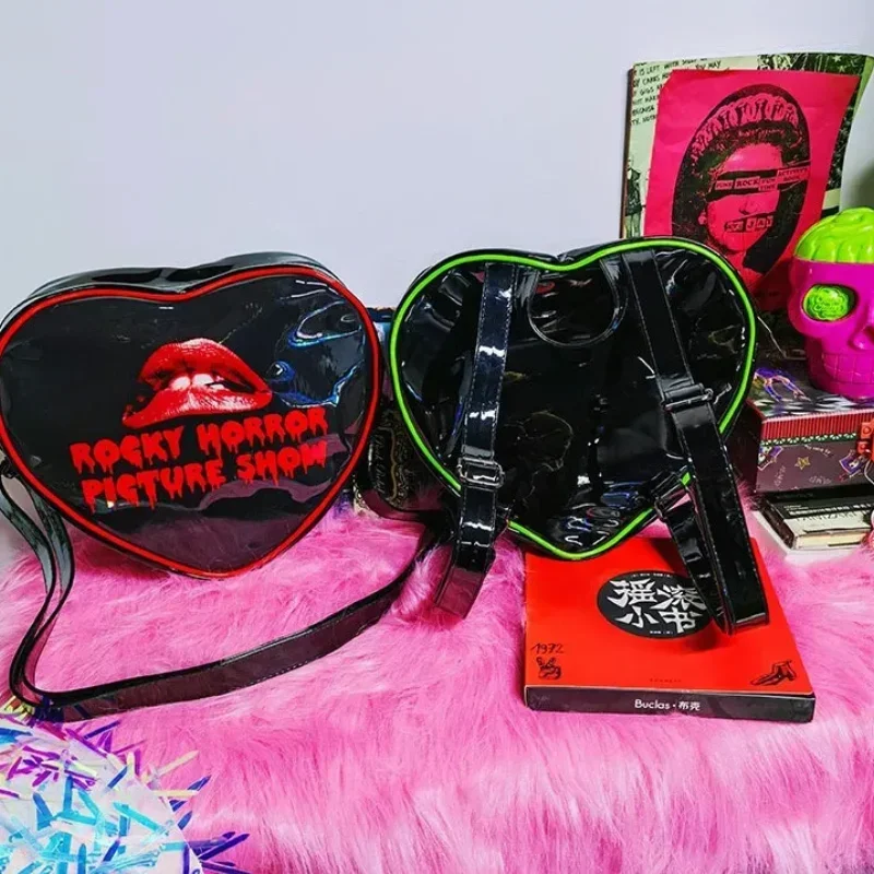 Gothic Backpack Female Gothic Bag Y2K Goth Rock Rebels Backpack Punk Mini Women Heart Backpack Skull Bag Coffin Gift