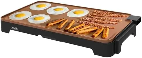 

Bella XL Electric Griddle – 15 Eggs at Once, Non-Stick Ceramic Titanium, 12"x22", Easy Clean