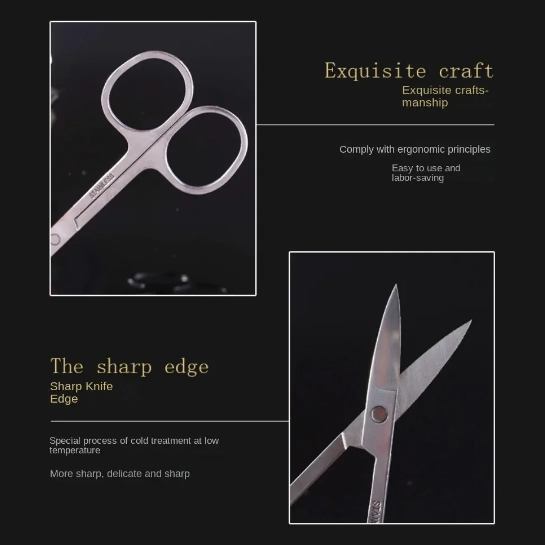 1P Nail Scissors Sticker Decal Supplies Personal Care Small Beauty Scissors Pointed Eyebrow Scissors Nose Hair  Eyelash