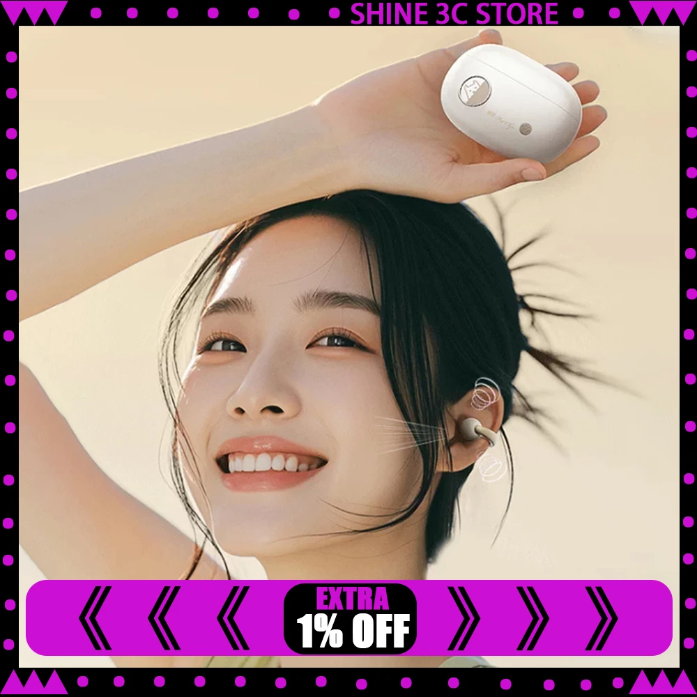 iKF Pet Clip Wireless Headphones 360 Degree Stereo Surround Hearing Sense Esports Headset 35ms Ultra Low Delay Mode Light Weight