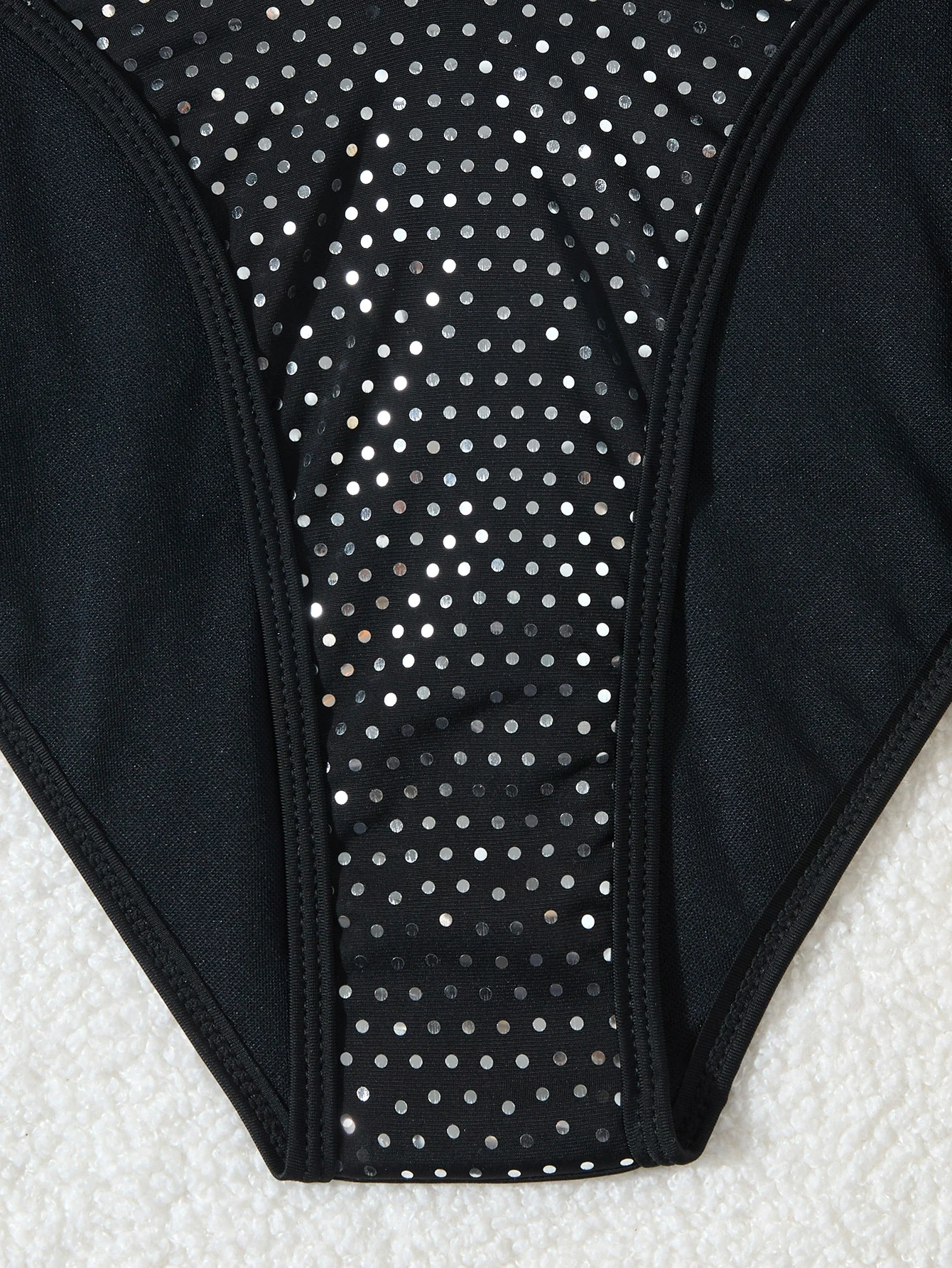 Sexy Black Glitter Halter Bikinis Sets Two Pieces 2025 Women Thong Bandage Swimsuit Female Bathing Suit Y2K Swimwear Biquini