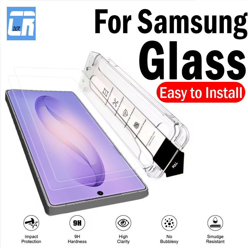 

Защитная пленка для экрана Samsung Galaxy S26 Ultra, S26+, S26 Edge (1-3 шт.), с автоматическим выравниванием, без пыли, простая установка, закаленное стекло