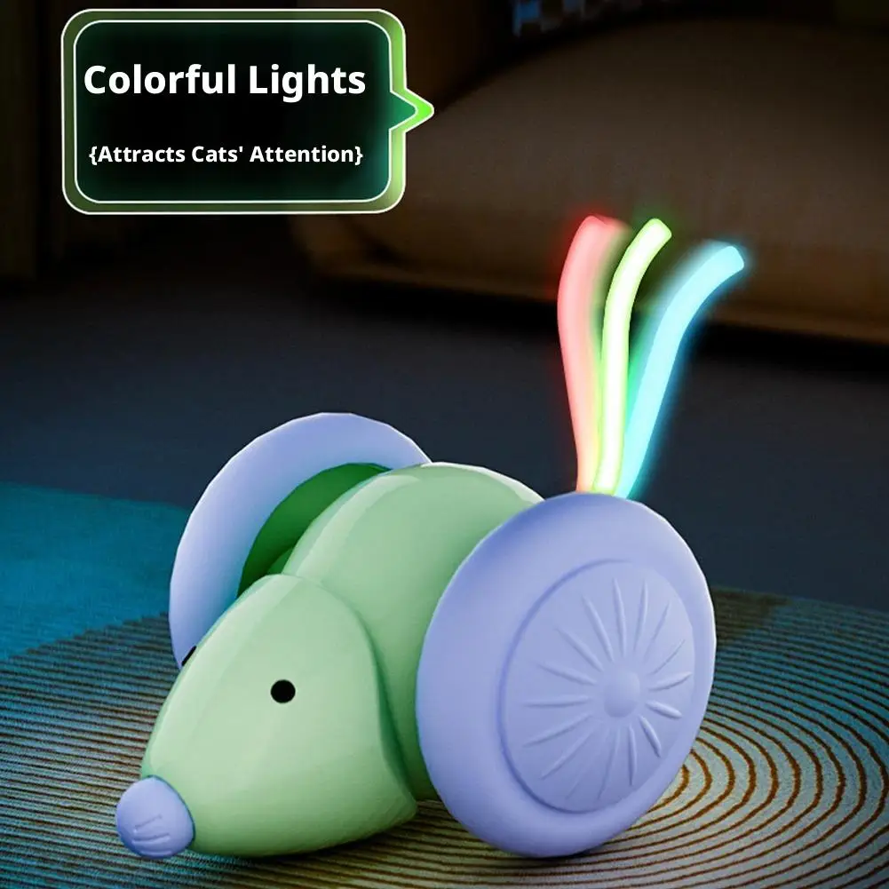 Smart Interactive Cat Toy Automatic Moving Mouse Car Electric Pet Toy for Boredom Relief Indoor Cats Supplies