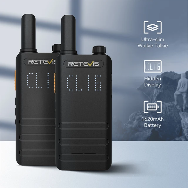 Mini Walkie Talkie z Ekranem Retevis B63H Radiotelefon Przenośny PMR446 Profesjonalny Radiotelefon Dwukierunkowy z Możliwością Ładowania