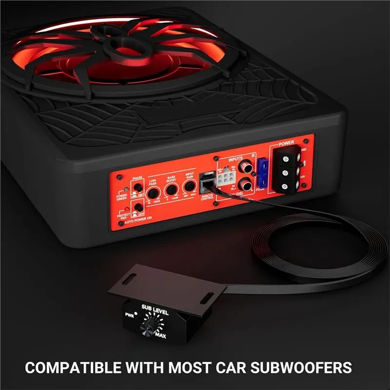 Car Amp Compatible Universal Bass-Control Knob-6-Pin Subwoofer Volume Control With 13Ft Cable For Most Systems-N32R