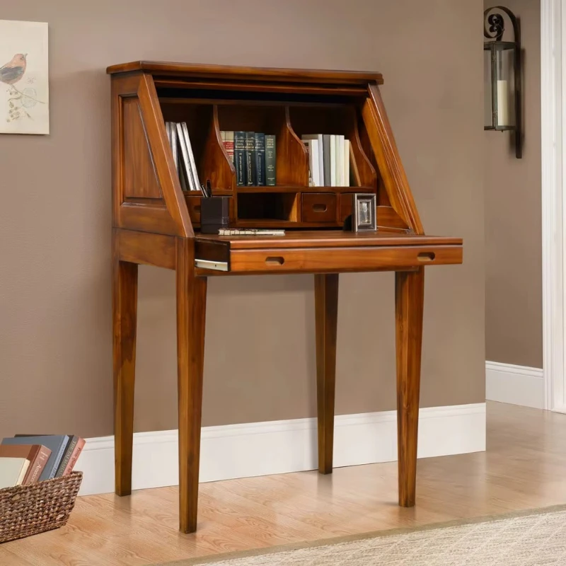 

Antique teak desk modern family bedroom apartment lobby home office roll top design