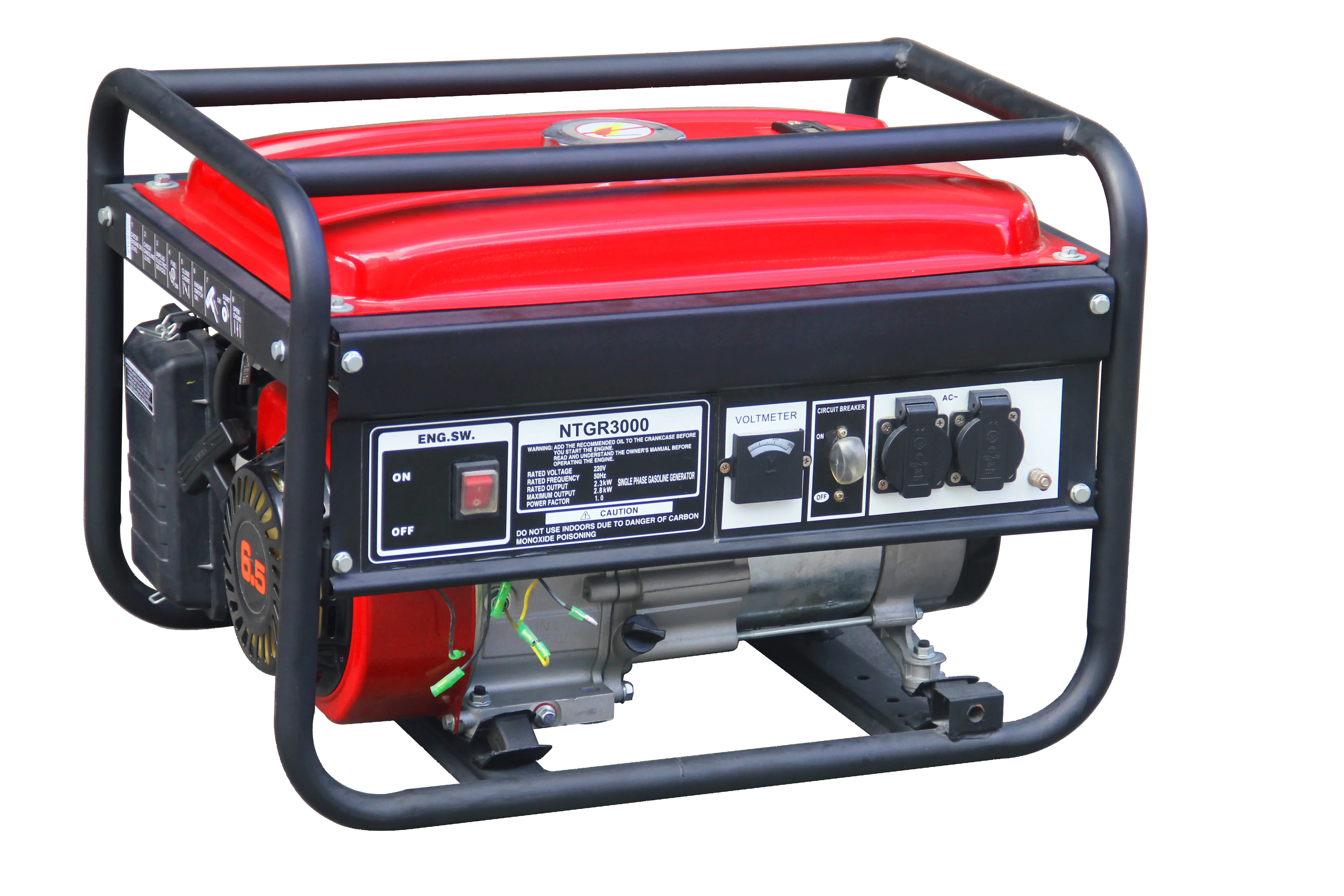 ATV&UTVWholesale 3.0kW 4 Stroke Gas Generator 212cc 7.0HP Electric Start 110V 220V 50Hz 60Hz 14L Tank AVR for Home Construction