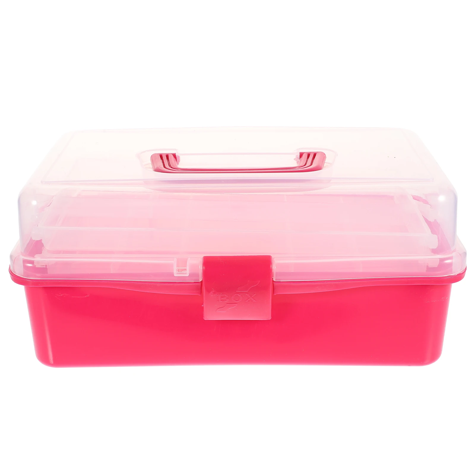 

Plastic Tool Box Nail Art Storage Organizer Portable Container Durable Safe Lightweight Handle Practical Multi Function