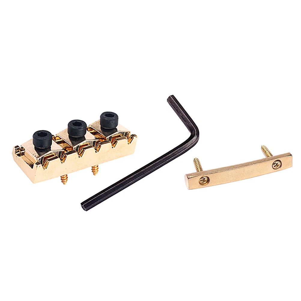 

String Retainers Set Golden For Electric Guitar Locking Nut String Tension Bar Replacement Parts Guitar Accessory