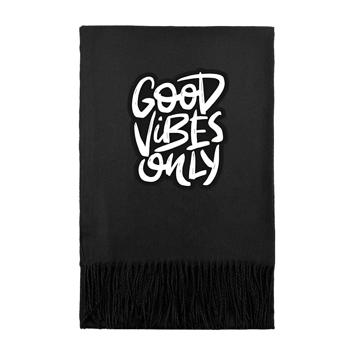 

Длинный шарф Good Vibes Only для поездок на работу, теплый осенне-зимний повседневный холодостойкий шарф