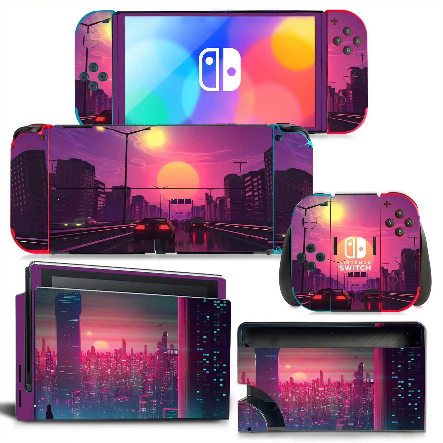 For Switch Oled Sticker Protection Vinyl Wrap Set Switch Oled Console Complete Set Support custom drawing