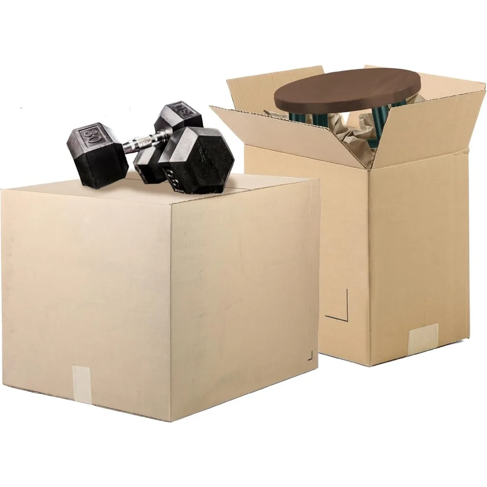 صناديق كبيرة من الورق المقوى المموج مقاس 20 × 6 × 6 - عبوة مكونة من 25 قطعة للشحن والتخزين