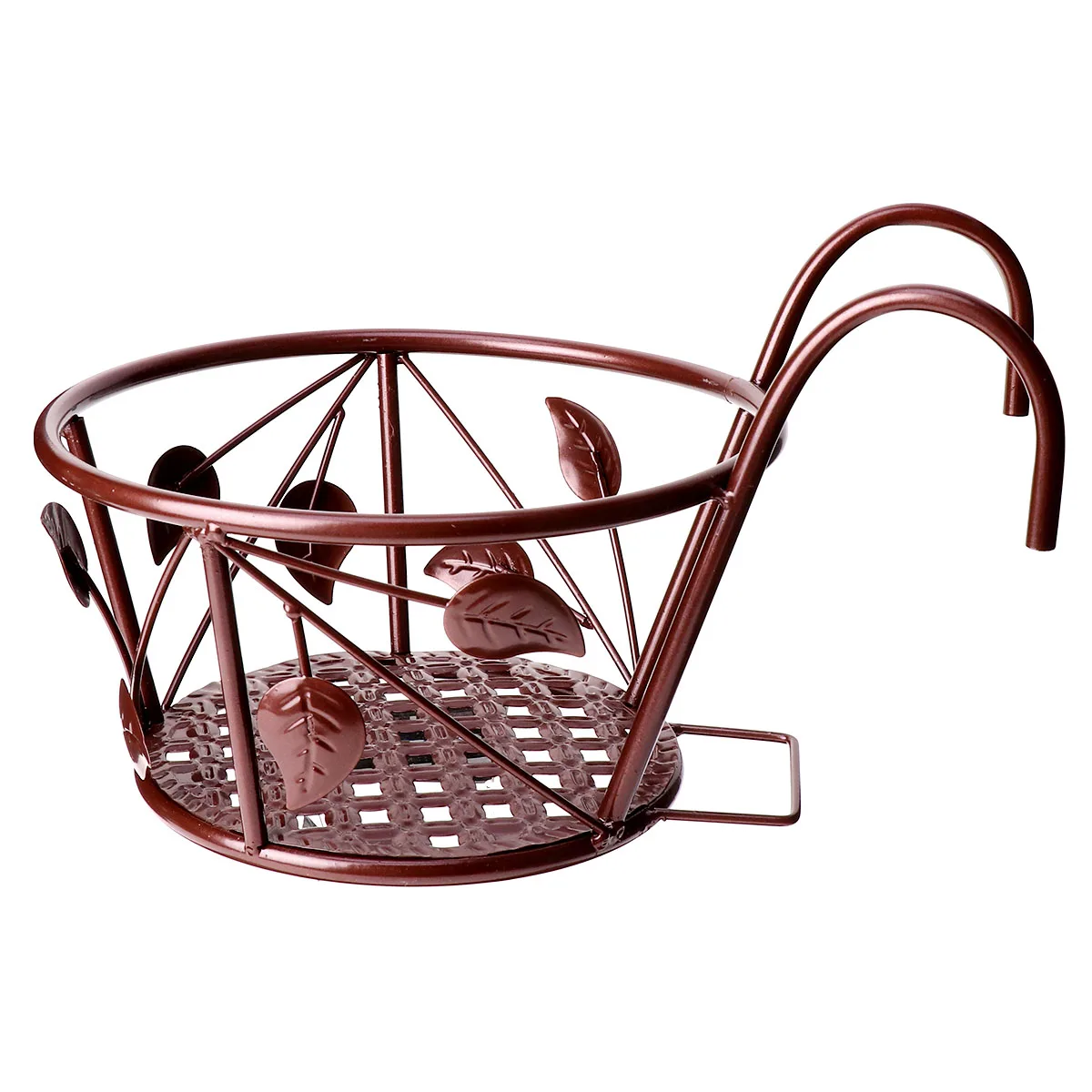 

Hanging Flower Pot Rack Durable Iron Balcony Plant Hanger Wall Bracket Planter Stand Garden Decor