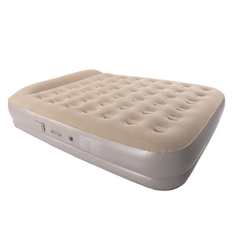 Portable Inflatable Air Mattress with Built in Auto Pump Pillow Single Double Size Fast One Touch Inflation Camping Air Bed