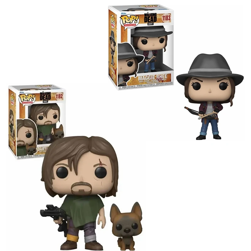 funko-pop-walking-dead-daryl-dixon-avec-chien-1182--maggie-rhee-1183-poupees-en-vinyle-figurine-modele-jouets