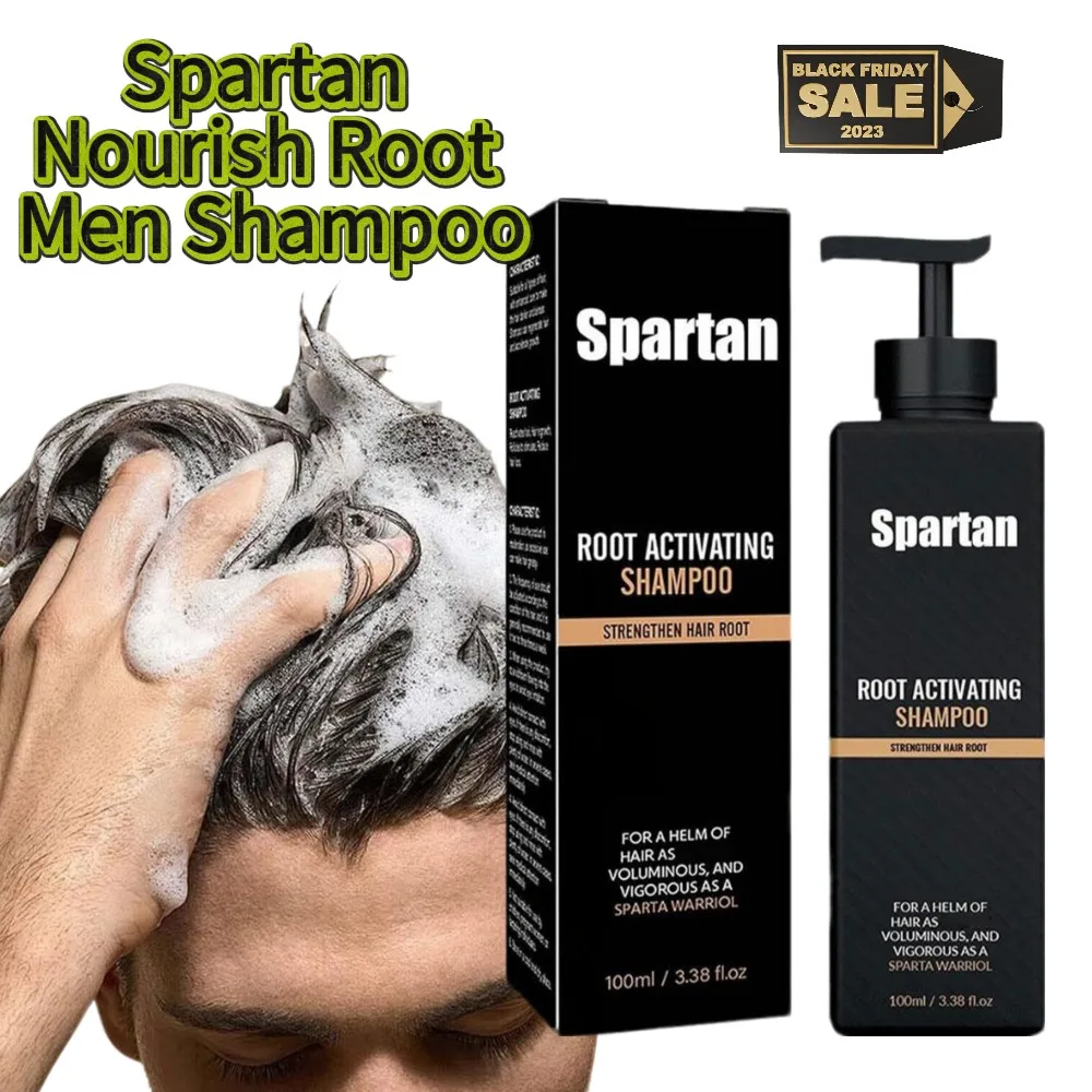 Spartan Nourish Root Men Shampoo Hair Fall Mild Stimulating Anti Volumizing Hair Regrowth Treatment Strengthen Hair Root 100ml