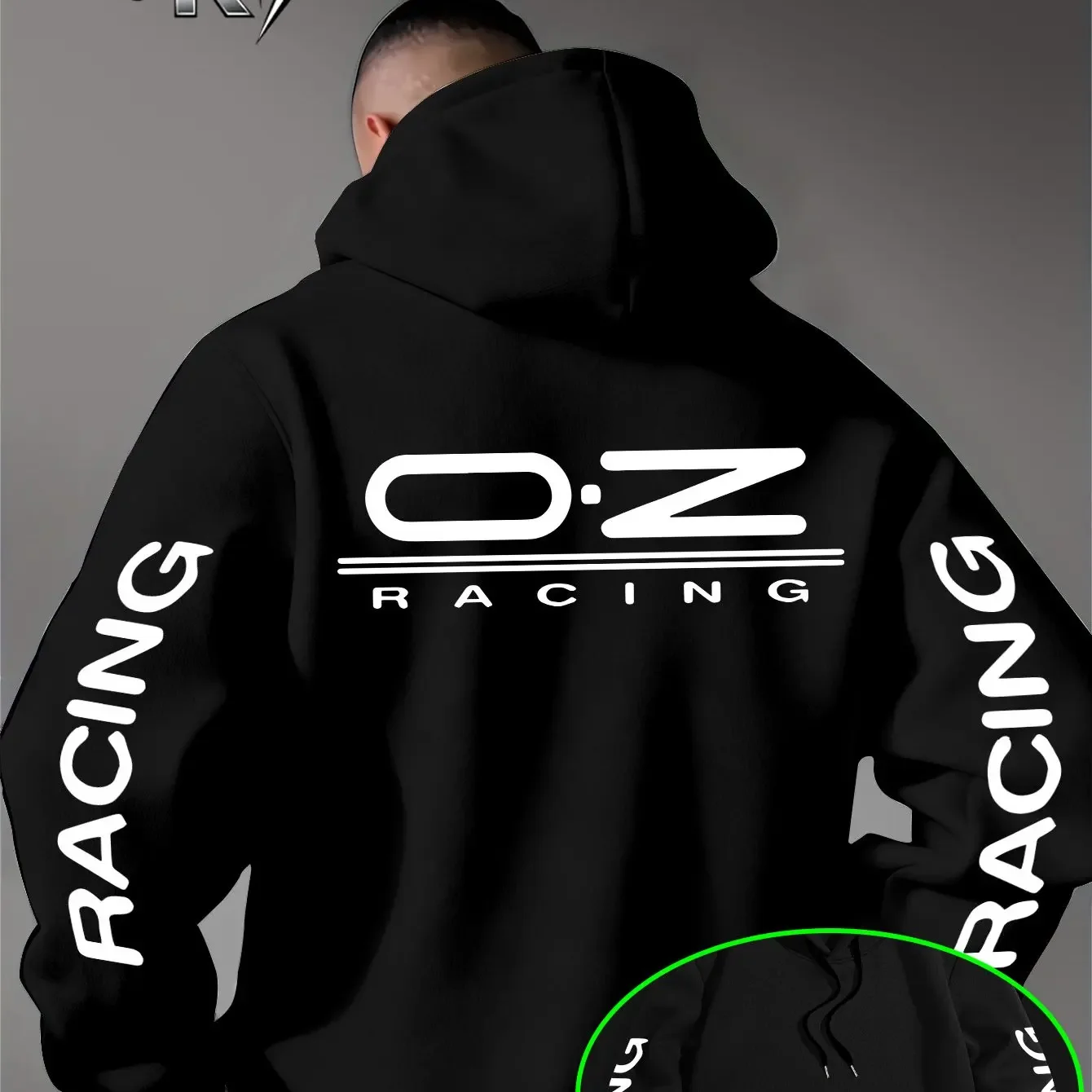 Street Culture Symbol Hooded Sweatshirt Featuring OZ Racing-inspired Performance Motorsport Prints