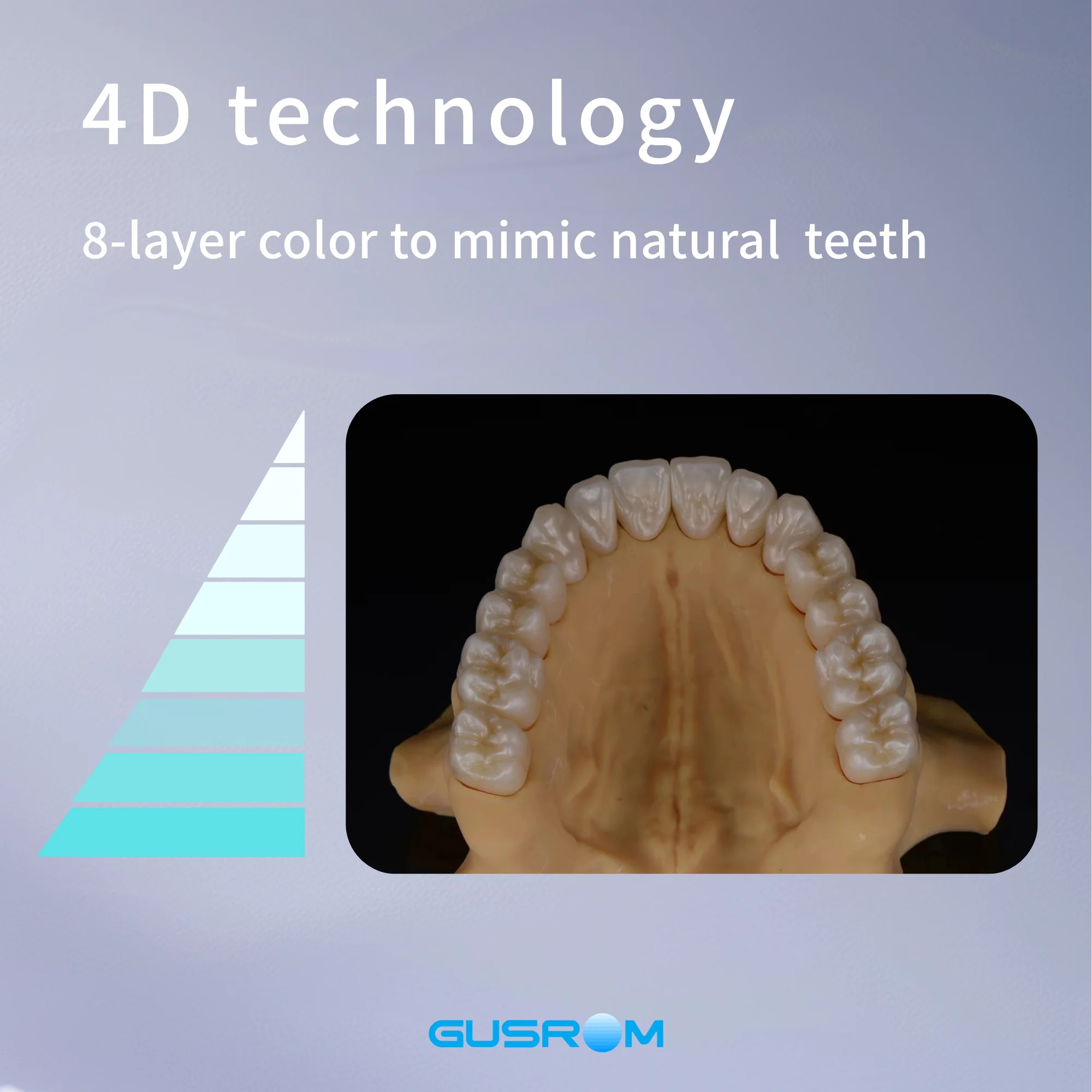 100% Tosoh GUSROM 4D-X ML Dental-Zirkonoxidblock 98X14mm Mehrschichtige Zirkonoxidscheibe für Dentallabor CAD/CAM Krone Brücke 1300–800MPa – Detail 13