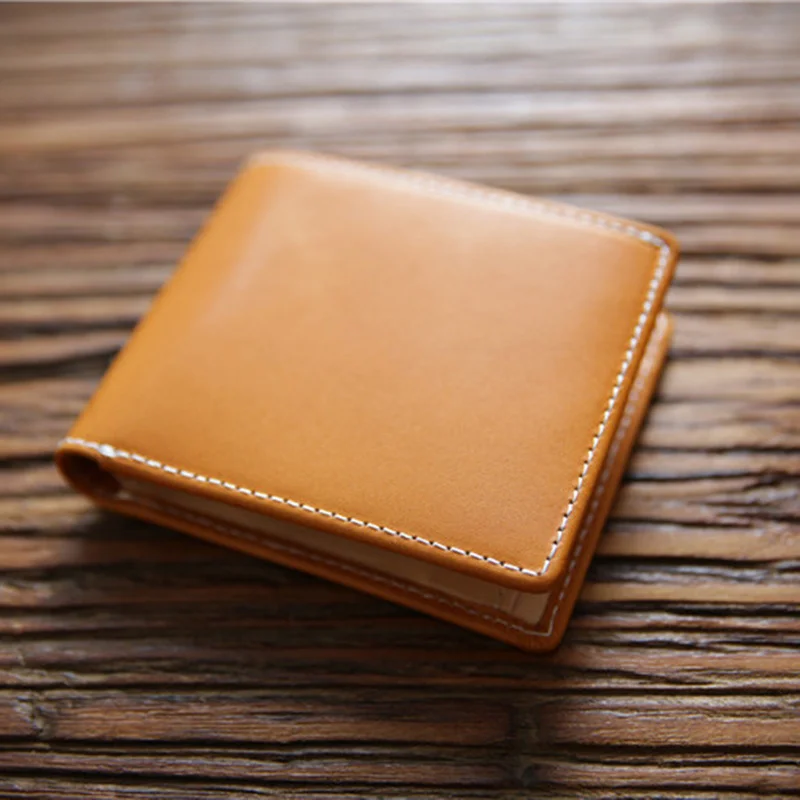 2024 Genuine Leather Wallet For Men Male Vintage Cowhide Handmade Short Bifold Men's Purse Wallets With Card Holder Coin Pocket