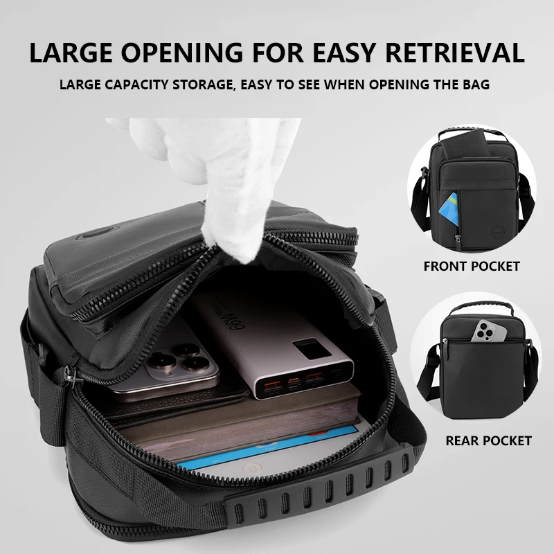 Повседневная сумка через плечо с регулируемыми лямками, несколькими карманами, большая вместимость, подходит для повседневного использования и поездок на работу.