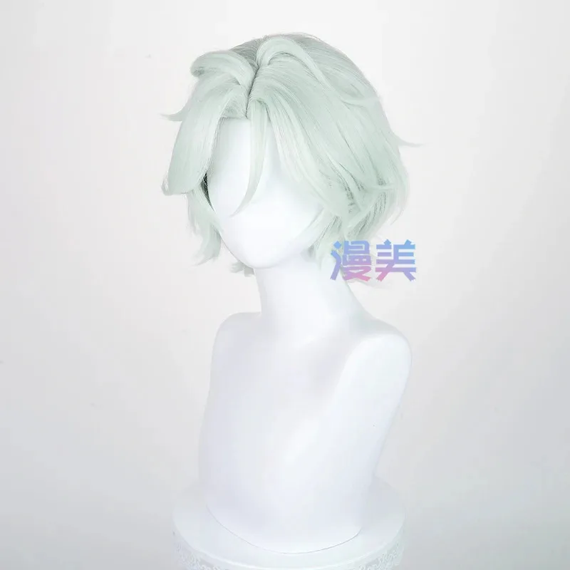 CyGame Genshin Impact Ifa شعر مستعار تأثيري أنيمو Tlalocan NATLAN Ifa خاص أزرق رمادي شعر قصير لحفلة الهالوماس الكبار النساء الرجال