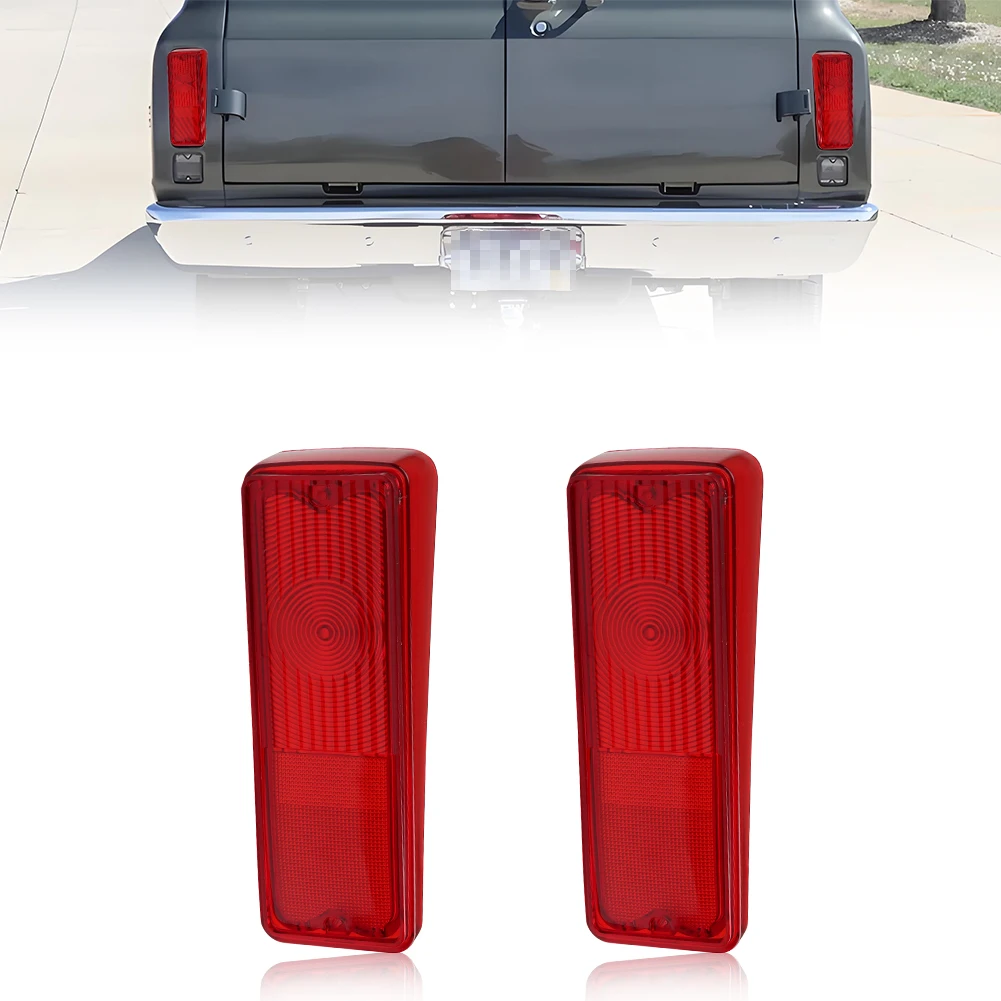 

2PCS Rear Bumper Brake Light Tail Light Cover For 1967-1972 Chevy/GMC Panel Truck Suburban C10 C20 K10 K20 C1500 K1500 No Bulb