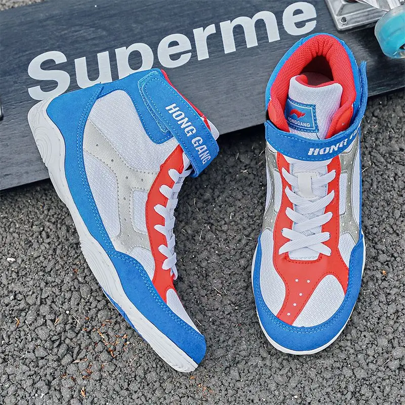 Professional Wrestling Boots for Men Anti-Slip Boxing Sneakers Mens Wearable Fighting Shoe for Mans High Gym Training Shoes
